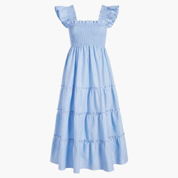 SOLD OUT - The Ellie Nap Dress - Light Blue Glitter Check XS - Picture 2 of 2